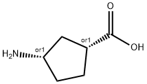 Cyclopentanecarboxylic acid, 3-amino-, (1R,3S)-rel- (9CI) Structure