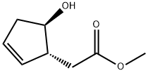 (-)-trans-2-MethoxycarbonylMethylcyclopent-3-en-1-ol Structure