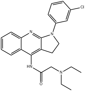 AcetaMide,N-[1-(3-chlorophenyl)-2,3-dihydro-1H-pyrrolo[2,3-b]quinolin-4-yl]-2-(diethylaMino)- Structure