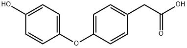 4-(4-ヒドロキシフェノキシ)フェニル酢酸 化学構造式