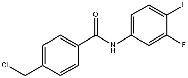 4-クロロメチル-N-(3,4-ジフルオロフェニル)ベンズアミド 化学構造式