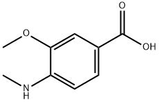 3-甲氧基-4-(甲基氨基)苯甲酸, 500690-02-8, 结构式