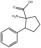 1-氨基-2-苯基环戊烷羧酸, 5007-32-9, 结构式