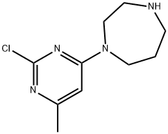 1-(2-氯-6-甲基-嘧啶-4-基)-[1,4]二氮杂环庚烷, 502133-57-5, 结构式