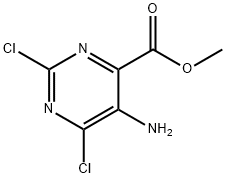 5-アミノ-2,6-ジクロロピリミジン-4-カルボン酸メチル 化学構造式