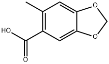 6-甲基苯并[D][1,3]1,3-二氧杂环戊烯-5-羧酸, 5025-54-7, 结构式