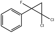 (2,2-ジクロロ-1-フルオロシクロプロピル)ベンゼン 化学構造式