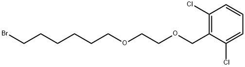 2-[2-(6-溴己氧基)乙氧基甲基]-1,3-二氯苯 结构式