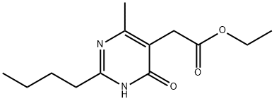 2-Butyl-5-ethoxycarbonylMethyl-4-hydroxy-6-MethylpyriMidine Struktur