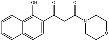 1-(1-hydroxynaphthalen-2-yl)-3-Morpholin-4-ylpropane-1,3-dione 结构式