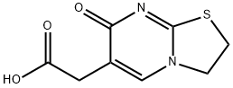 2-(7-oxo-3,7-dihydro-2H-thiazolo(3,2-a)pyriMidin-6-yl)acetic acid Struktur