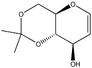 4,6-O-イソプロピリデン-D-グルカール 化学構造式