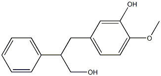 5-(3-羟基-2-苯基丙基)-2-甲氧基苯酚 结构式