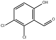2,3-ジクロロ-6-ヒドロキシベンズアルデヒド 化学構造式