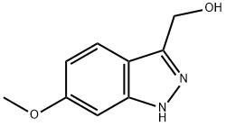 (6-メトキシ-1H-インダゾール-3-イル)メタノール 化学構造式