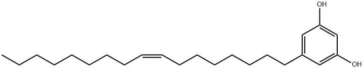 5-(Z-ヘプタデカ-8-エニル)レゾルシノール 化学構造式