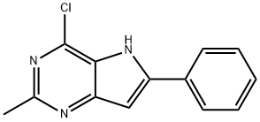 4-Chloro-2-Methyl-6-phenyl-5H-pyrrolo[3,2-d]pyriMidine, 52617-71-7, 结构式