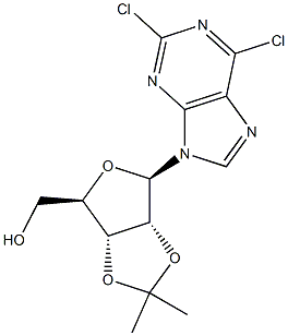 2,6-Dichloro-9-[2,3-O-(1-Methylethylidene)-Beta-D-ribofuranosyl]-9H-purine Struktur