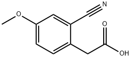 2-(2-氰基-4-甲氧基苯基)乙酸, 52786-67-1, 结构式