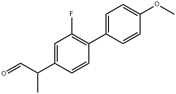 2-(2-Fluoro-4'-Methoxy-[1,1'-biphenyl]-4-yl)propanal Struktur