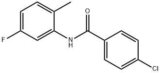 4-クロロ-N-(5-フルオロ-2-メチルフェニル)ベンズアミド 化学構造式