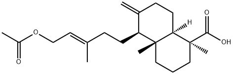 (13E)-15-アセトキシラブダ-8(17),13-ジエン-19-酸 化学構造式