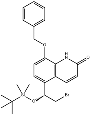 (8-(benzyloxy)-5-[(1R)-2-broMo-1-{[tert-butyl(diMethyl)silyl]oxy}ethyl]quinolin-2(1H)-one ) Struktur