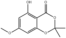 5-Hydroxy-7-Methoxy-2,2-diMethyl-4H-1,3-benzodioxin-4-one Structure