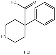 4-フェニルピペリジン-4-カルボン酸塩酸塩 化学構造式