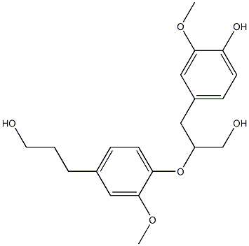 1-(4-羟基-3-甲氧基苯基)-2-[2-甲氧基-4-(3-羟基丙基)苯氧基]-3-丙醇, 53505-68-3, 结构式