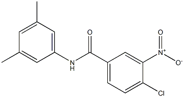 4-クロロ-N-(3,5-ジメチルフェニル)-3-ニトロベンズアミド 化学構造式