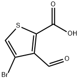 4-BroMo-3-forMylthiophene-2-carboxylic acid Structure