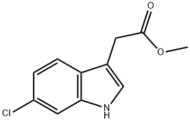 Methyl 2-(6-chloro-1H-indol-3-yl)acetate 化学構造式