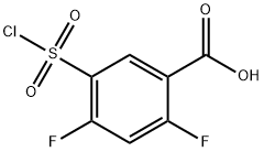 5-(クロロスルホニル)-2,4-ジフルオロ安息香酸 化学構造式