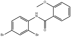 N-(2,4-ジブロモフェニル)-2-メトキシベンズアミド 化学構造式