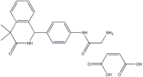ACETAMIDE,2-AMINO-N-(4-(1,2,3,4-TETRAHYDRO-4,4-DIMETHYL-3-OXO-1-ISOQUINOLINYL)PHENYL)-,(Z)-2-BUTENEDIOATE Struktur