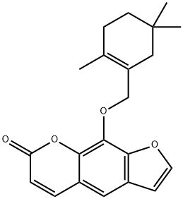 9-[(2,5,5-Trimethyl-1-cyclohexen-1-yl)methoxy]-7H-furo[3,2-g][1]benzopyran-7-one Structure
