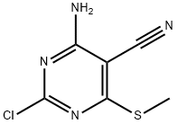 5-PyriMidinecarbonitrile, 4-aMino-2-chloro-6-(Methylthio) 化学構造式