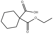 1,1-Cyclohexanedicarboxylic acid 1-ethyl ester 结构式