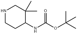 叔-丁基 N-(3,3-二甲基哌啶-4-基)氨基甲酯, 544443-41-6, 结构式