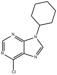 6-クロロ-9-シクロヘキシル-9H-プリン 化学構造式