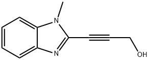 3-(1-甲基-1H-苯并咪唑-2-基)-2-丙炔-1-醇 结构式