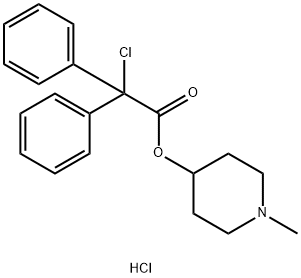Chloro-diphenyl-acetic acid 1-Methyl-piperidin-4-yl ester Structure