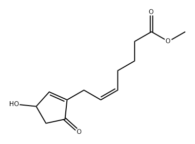 (5Z)-7-(3-羟基-5-氧代-1-环戊烯-1-基)-5-庚烯酸甲酯(中间体/医...), 54594-85-3, 结构式