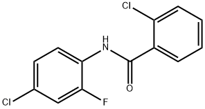 2-クロロ-N-(2-フルオロ-4-クロロフェニル)ベンズアミド 化学構造式