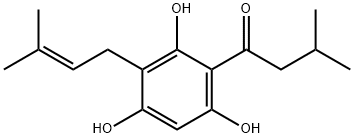 3-Methyl-1-[2,4,6-trihydroxy-3-(3-Methyl-2-buten-1-yl)phenyl]-1-butanone Structure