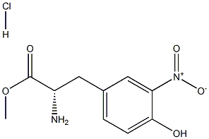 L-3-硝基酪氨酸甲酯盐酸盐, 54996-28-0, 结构式
