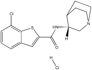 (R)-7-氯-N-(奎宁环-3-基)苯并[B]噻吩-2-甲酰胺盐酸盐,550999-74-1,结构式