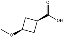 cis-3-Methoxycyclobutanecarboxylic acid Struktur