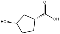 cis-3-hydroxycyclopentanecarboxylic acid Structure
